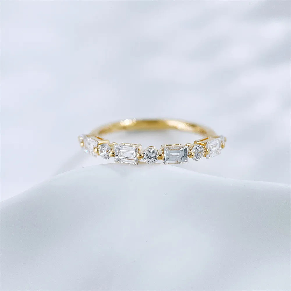 0.81 ctw Minimalist Round-Cut Lab-Grown Diamond Band in 18K Yellow Gold – APYFR0337-Y