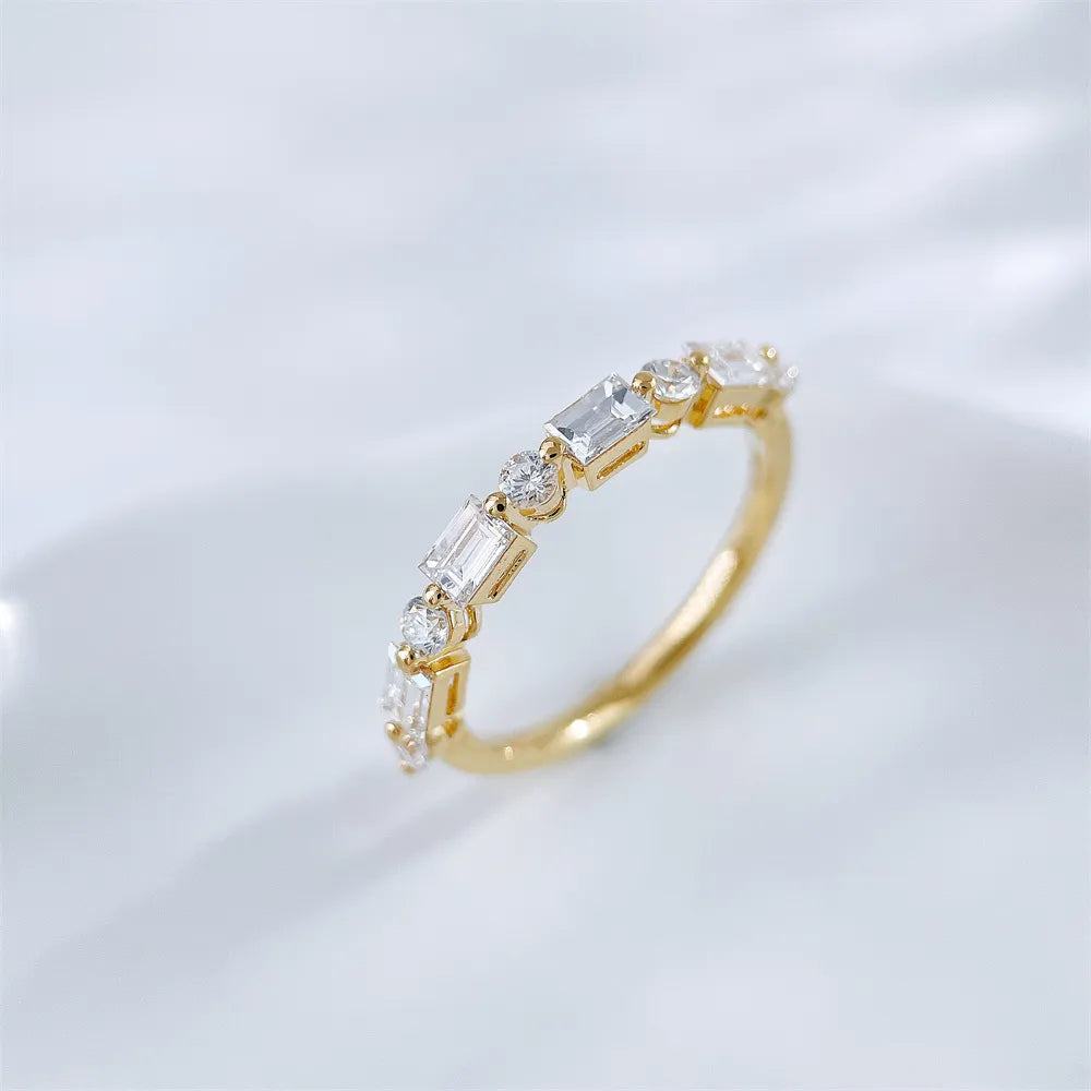 0.81 ctw Minimalist Round-Cut Lab-Grown Diamond Band in 18K Yellow Gold – APYFR0337-Y