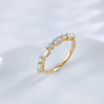 0.81 ctw Minimalist Round-Cut Lab-Grown Diamond Band in 18K Yellow Gold – APYFR0337-Y