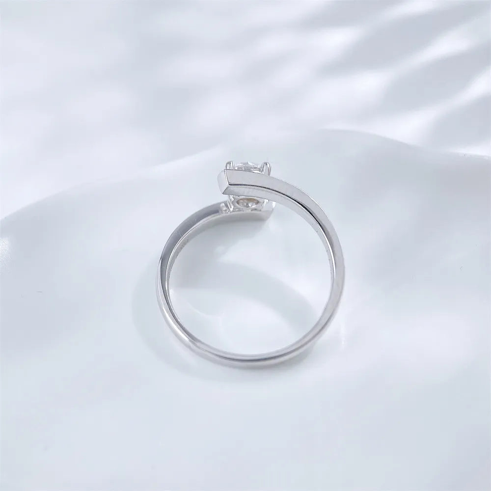 0.55 ct Statement Four-Prong Round-Cut Lab-Grown Diamond Ring in 18K White Gold