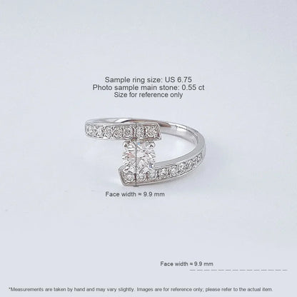 0.55 ct Statement Four-Prong Round-Cut Lab-Grown Diamond Ring in 18K White Gold
