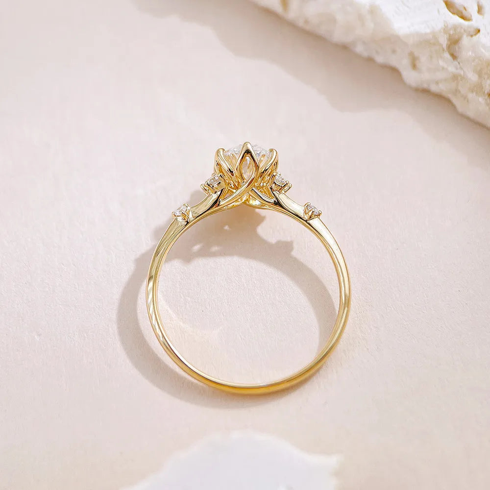 1.03 ct Celestial Oval-Cut Lab-Grown Diamond Ring in 18K Yellow Gold – APYFR0343-Y