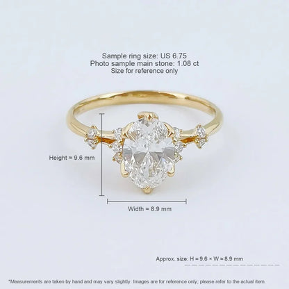 1.03 ct Celestial Oval-Cut Lab-Grown Diamond Ring in 18K Yellow Gold – APYFR0343-Y