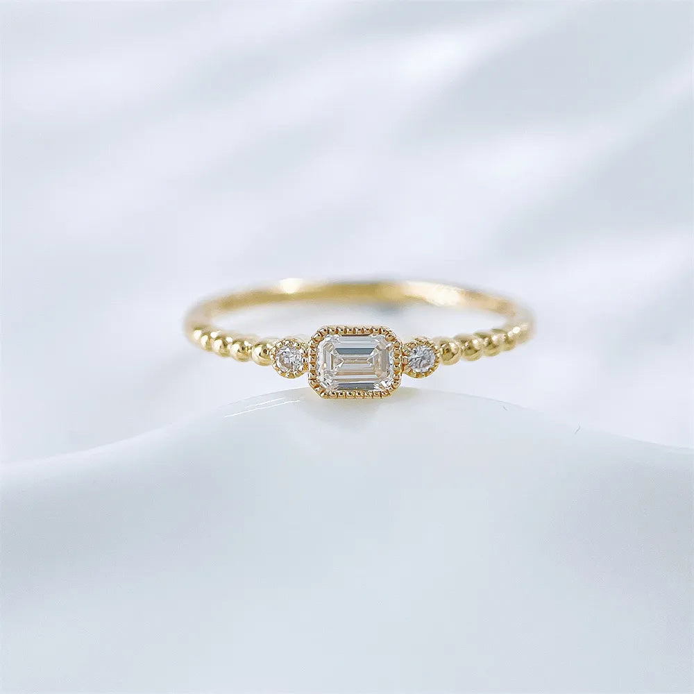 0.22 ct Celestial Emerald-Cut Lab-Grown Diamond Ring in 18K Yellow Gold – APYFR0347-Y
