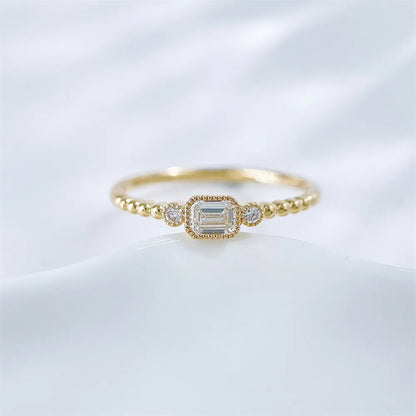 0.22 ct Celestial Emerald-Cut Lab-Grown Diamond Ring in 18K Yellow Gold – APYFR0347-Y