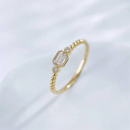0.22 ct Celestial Emerald-Cut Lab-Grown Diamond Ring in 18K Yellow Gold – APYFR0347-Y