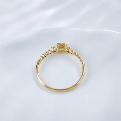 0.22 ct Celestial Emerald-Cut Lab-Grown Diamond Ring in 18K Yellow Gold – APYFR0347-Y