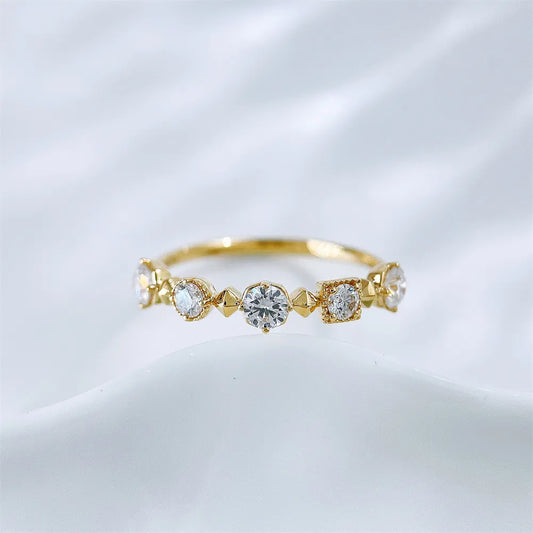 0.49 ctw Celestial Mixed-Cut Lab-Grown Diamond Band in 18K Yellow Gold – APYFR0349-Y