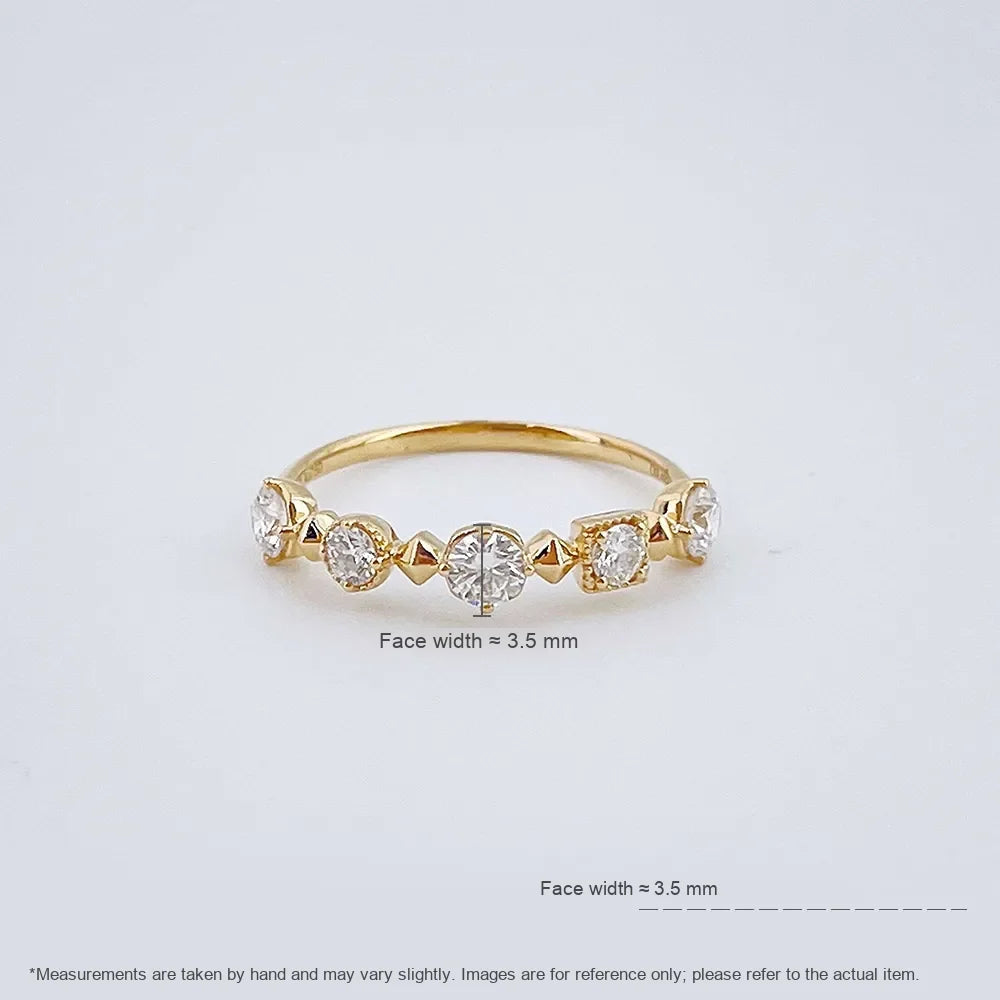 0.49 ctw Celestial Mixed-Cut Lab-Grown Diamond Band in 18K Yellow Gold – APYFR0349-Y