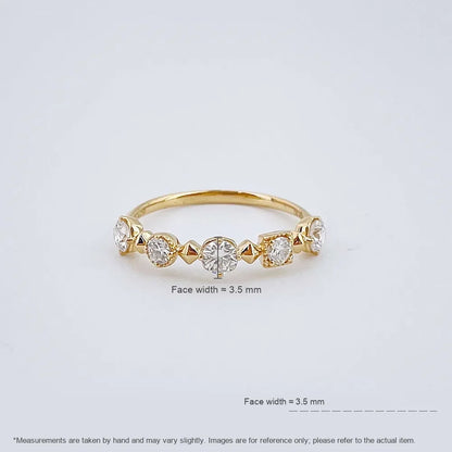 0.49 ctw Celestial Mixed-Cut Lab-Grown Diamond Band in 18K Yellow Gold – APYFR0349-Y