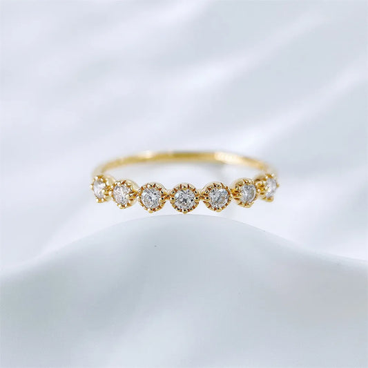 0.24 ctw Round-Cut Lab-Grown Diamond Band in 18K Yellow Gold – APYFR0350-Y