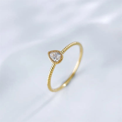 0.14 ct Pear-Cut Lab-Grown Diamond Ring in 18K Yellow Gold – APYFR0351-Y