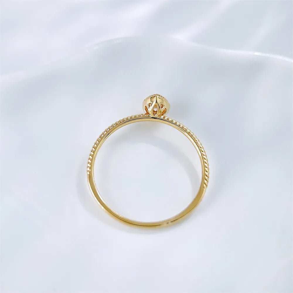 0.14 ct Pear-Cut Lab-Grown Diamond Ring in 18K Yellow Gold – APYFR0351-Y