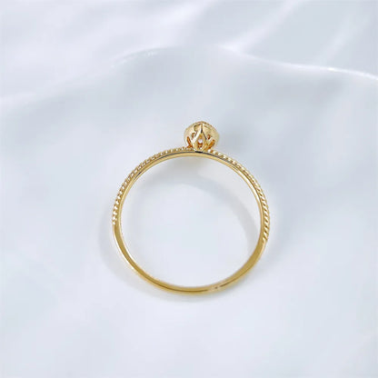 0.14 ct Pear-Cut Lab-Grown Diamond Ring in 18K Yellow Gold – APYFR0351-Y
