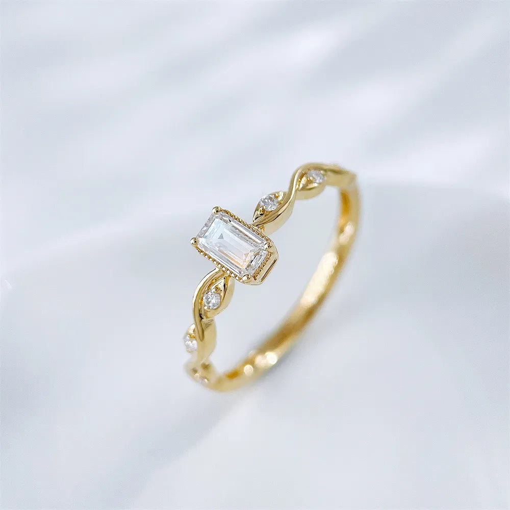 0.32 ct Celestial Emerald-Cut Lab-Grown Diamond Ring in 18K Yellow Gold – APYFR0352-Y