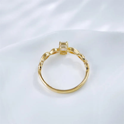 0.32 ct Celestial Emerald-Cut Lab-Grown Diamond Ring in 18K Yellow Gold – APYFR0352-Y