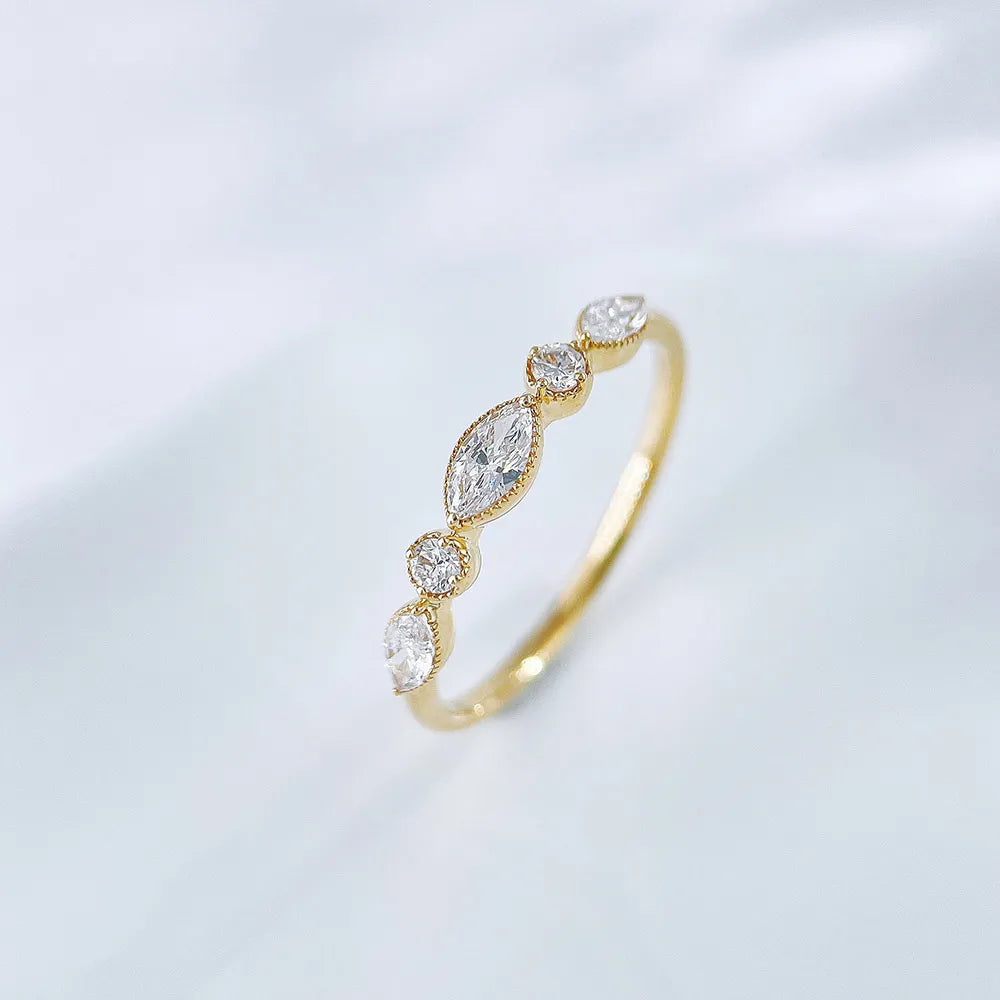 0.11 ct Mixed-Cut Lab-Grown Diamond Ring in 18K Yellow Gold – APYFR0354-Y