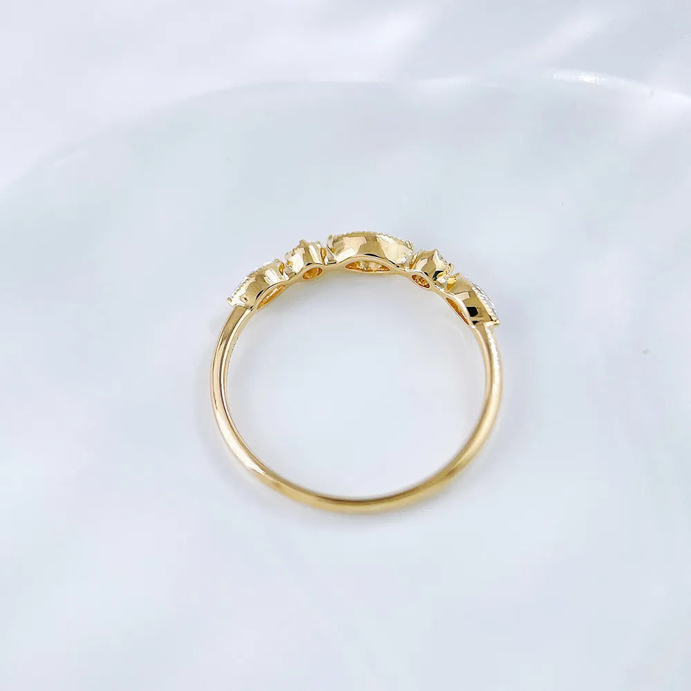 0.11 ct Mixed-Cut Lab-Grown Diamond Ring in 18K Yellow Gold – APYFR0354-Y