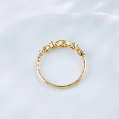 0.11 ct Mixed-Cut Lab-Grown Diamond Ring in 18K Yellow Gold – APYFR0354-Y