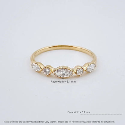 0.11 ct Mixed-Cut Lab-Grown Diamond Ring in 18K Yellow Gold – APYFR0354-Y