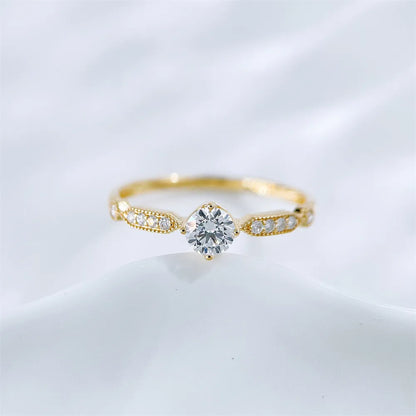 0.24 ct Round-Cut Lab-Grown Diamond Ring in 18K Yellow Gold – APYFR0357-Y