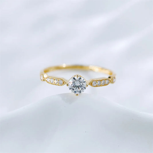 0.24 ct Round-Cut Lab-Grown Diamond Ring in 18K Yellow Gold – APYFR0357-Y