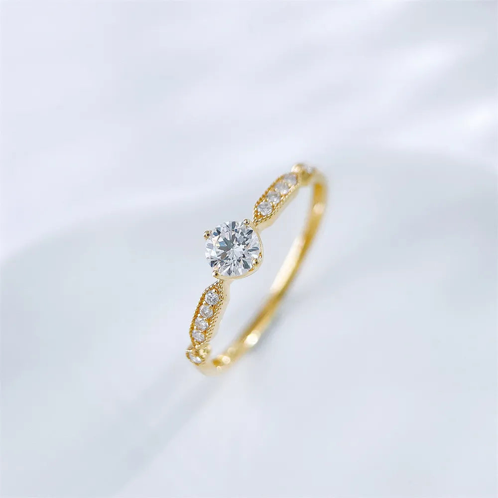 0.24 ct Round-Cut Lab-Grown Diamond Ring in 18K Yellow Gold – APYFR0357-Y