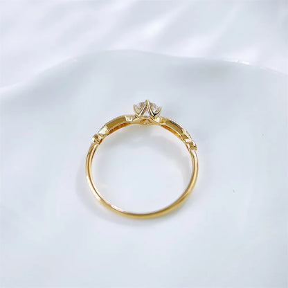 0.24 ct Round-Cut Lab-Grown Diamond Ring in 18K Yellow Gold – APYFR0357-Y