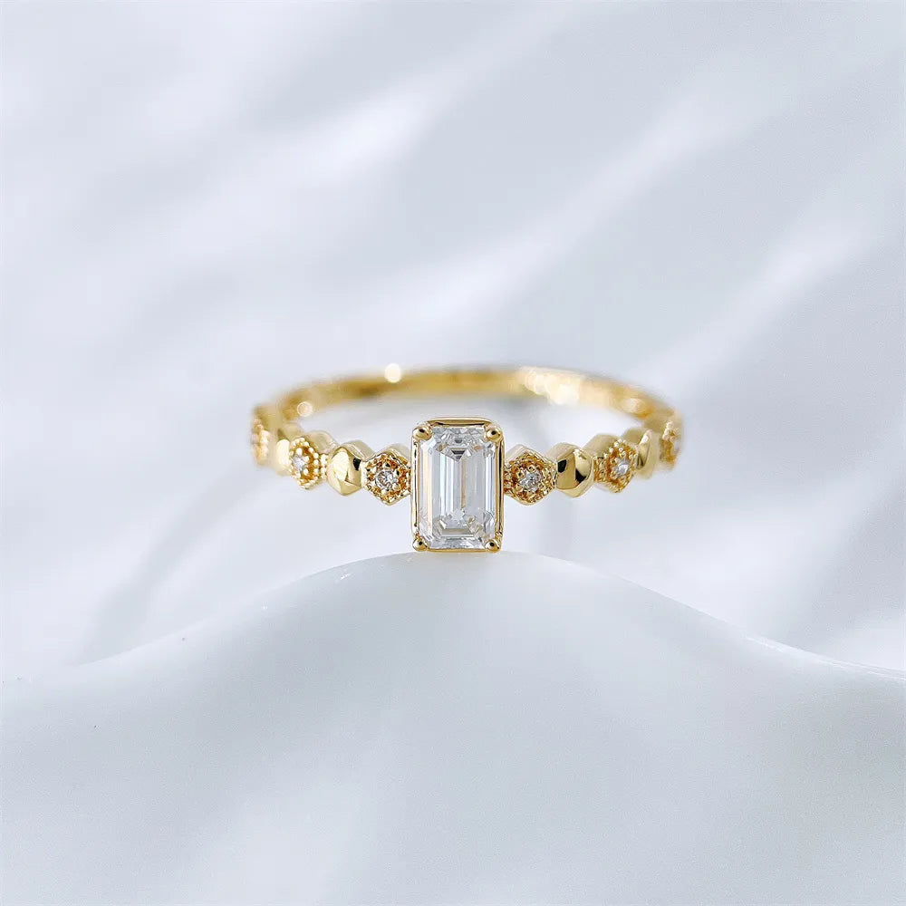 0.34 ct Emerald-Cut Lab-Grown Diamond Ring in 18K Yellow Gold – APYFR0360-Y