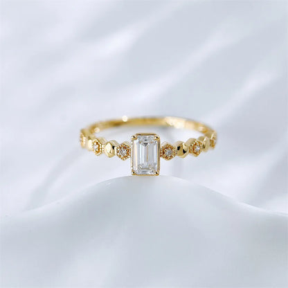0.34 ct Emerald-Cut Lab-Grown Diamond Ring in 18K Yellow Gold – APYFR0360-Y