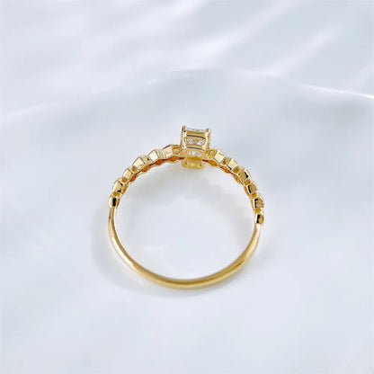 0.34 ct Emerald-Cut Lab-Grown Diamond Ring in 18K Yellow Gold – APYFR0360-Y