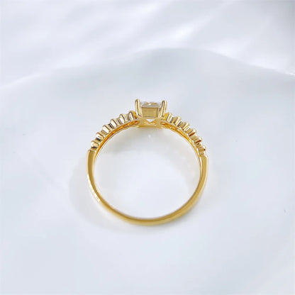 0.54 ct Celestial Princess-Cut Lab-Grown Diamond Ring in 18K Yellow Gold – APYFR0361-Y