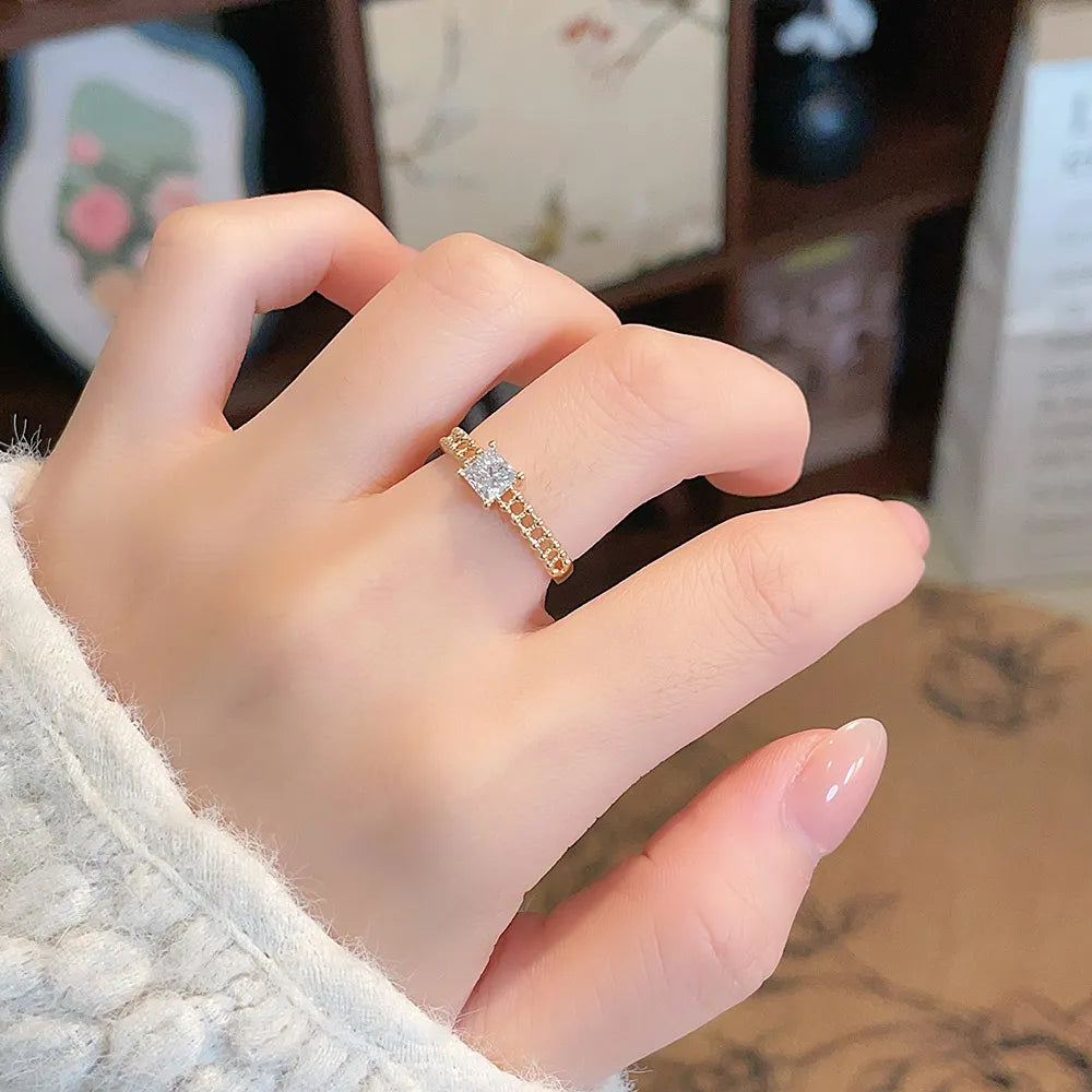 0.54 ct Celestial Princess-Cut Lab-Grown Diamond Ring in 18K Yellow Gold – APYFR0361-Y