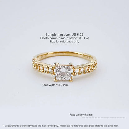 0.54 ct Celestial Princess-Cut Lab-Grown Diamond Ring in 18K Yellow Gold – APYFR0361-Y