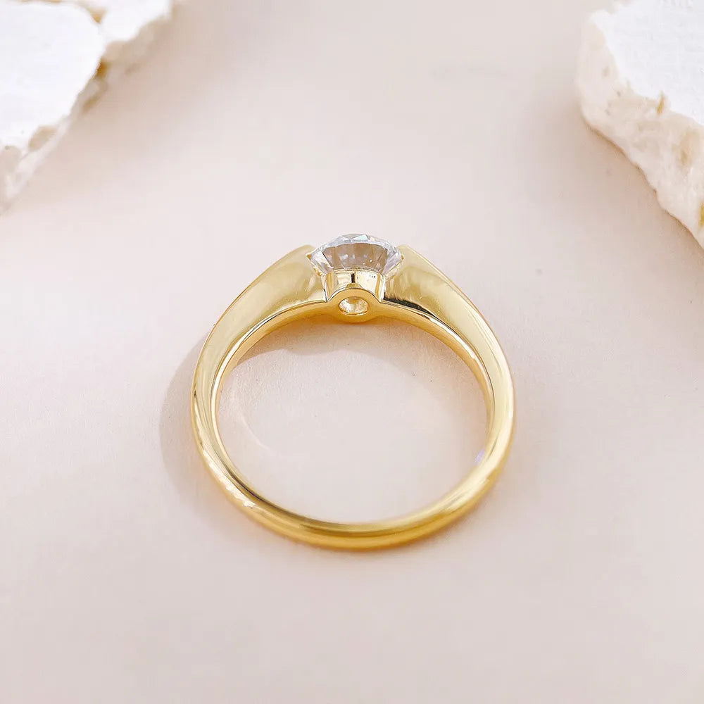 1.02 ct Celestial Round-Cut Lab-Grown Diamond Ring in 18K Yellow Gold – APYFR0364-Y