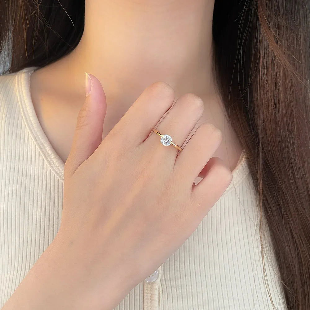 1.02 ct Celestial Round-Cut Lab-Grown Diamond Ring in 18K Yellow Gold – APYFR0364-Y