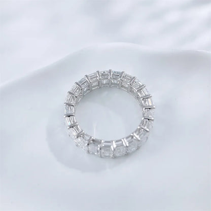 6.55 ctw Emerald-Cut Lab-Grown Diamond Band in 18K White Gold