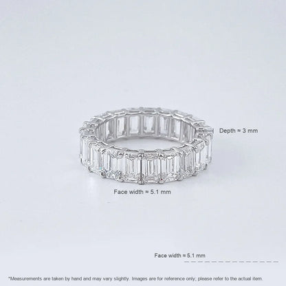 6.55 ctw Emerald-Cut Lab-Grown Diamond Band in 18K White Gold
