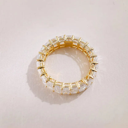 6.62 ctw Emerald-Cut Lab-Grown Diamond Band in 18K Yellow Gold