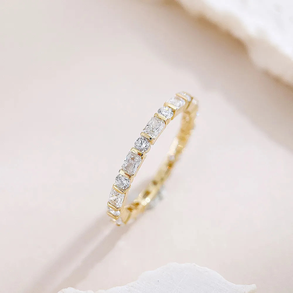 1.29 ctw Statement Round-Cut Lab-Grown Diamond Band in 18K Yellow Gold – APYFR0367-Y