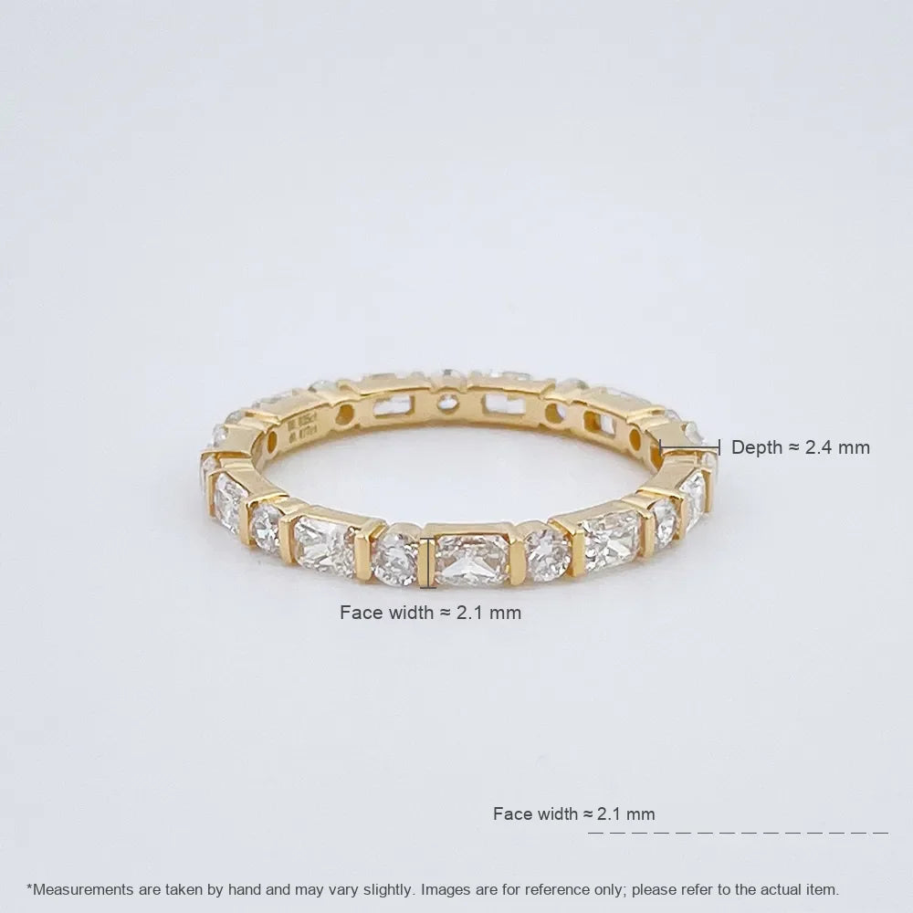 1.29 ctw Statement Round-Cut Lab-Grown Diamond Band in 18K Yellow Gold – APYFR0367-Y
