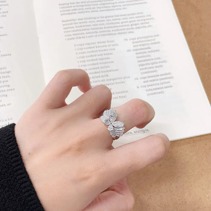 1.83 ctw Butterfly Mixed-Cut Lab-Grown Diamond Ring in 18K White Gold