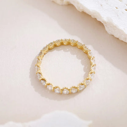 1.26 ctw Stackable Round-Cut Lab-Grown Diamond Band in 18K Yellow Gold