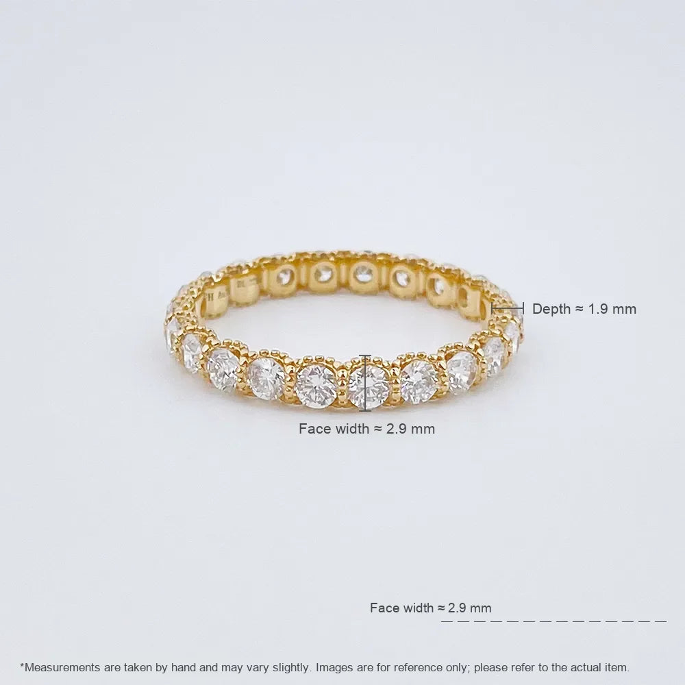 1.26 ctw Stackable Round-Cut Lab-Grown Diamond Band in 18K Yellow Gold