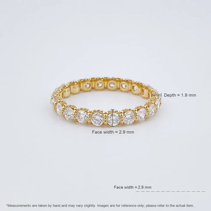 1.26 ctw Stackable Round-Cut Lab-Grown Diamond Band in 18K Yellow Gold