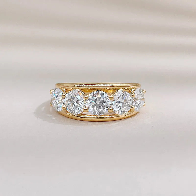 2.55 ctw Classic Round-Cut Lab-Grown Diamond Band in 18K Yellow Gold