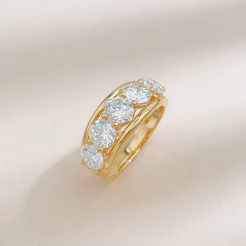 2.55 ctw Classic Round-Cut Lab-Grown Diamond Band in 18K Yellow Gold