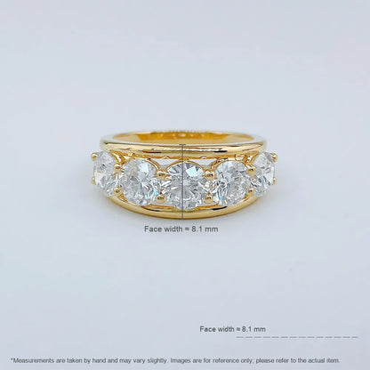 2.55 ctw Classic Round-Cut Lab-Grown Diamond Band in 18K Yellow Gold