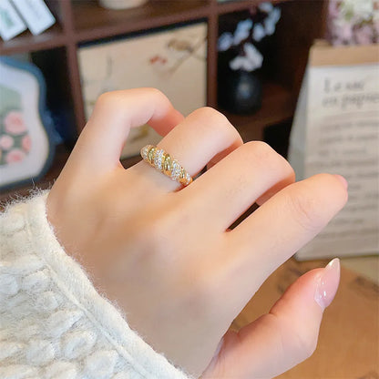 0.45 ctw Vintage Round-Cut Lab-Grown Diamond Band in 18K Yellow Gold – APYFR0375-Y