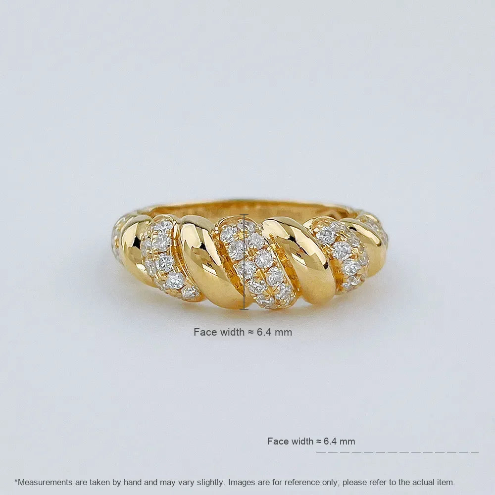 0.45 ctw Vintage Round-Cut Lab-Grown Diamond Band in 18K Yellow Gold – APYFR0375-Y